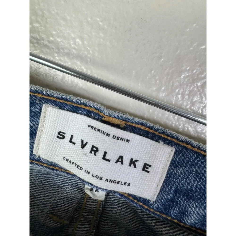 Slvrlake Roxy Jeans Women Size 26 Blue Denim Distressed High Rise Casual Cotton - Picture 4 of 16